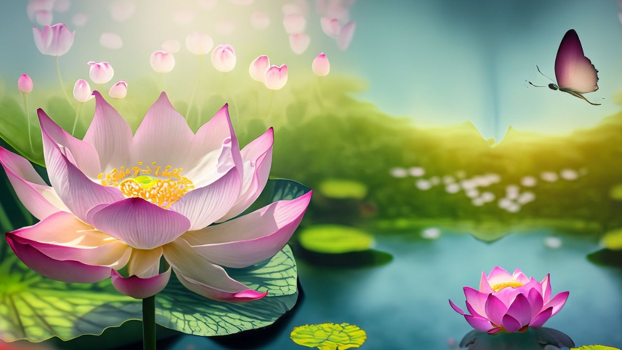 Symbole, der Lotus ein Zeichen für Reinheit und spirituelles Erwachen
