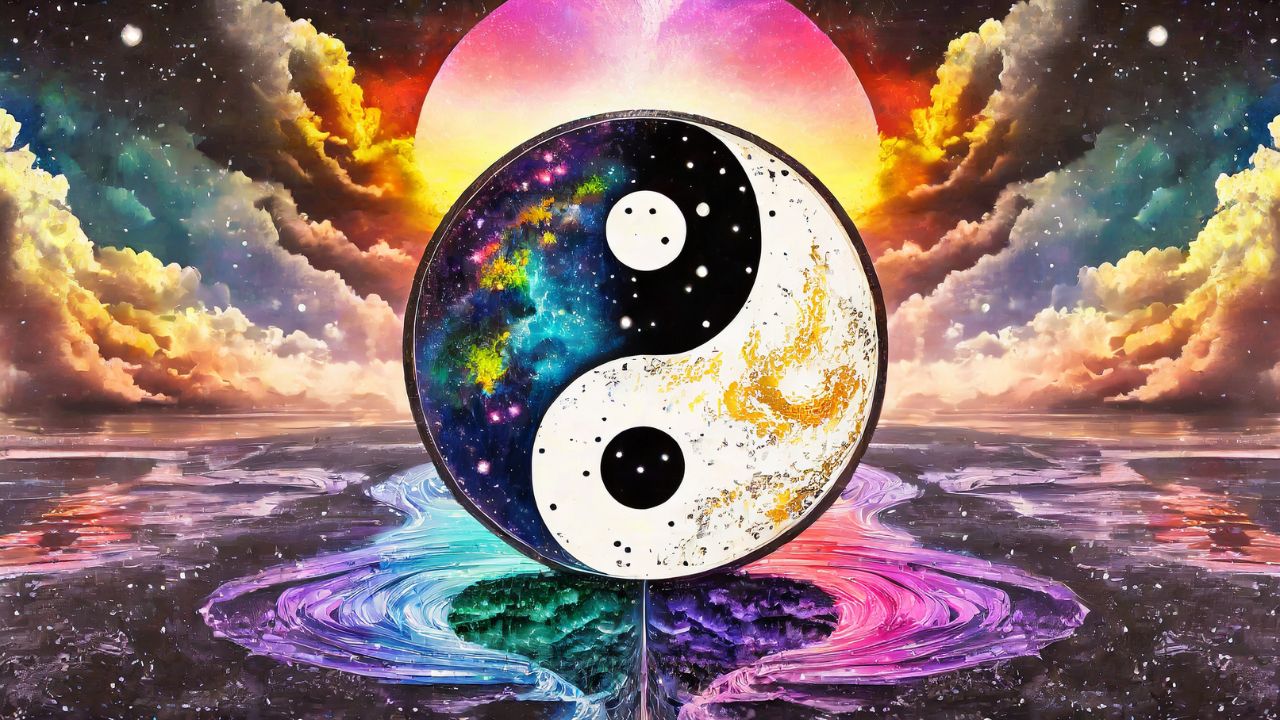 Symbole Yin und Yang Zeichen, Doreen Ullrich erstellt mit Firefly